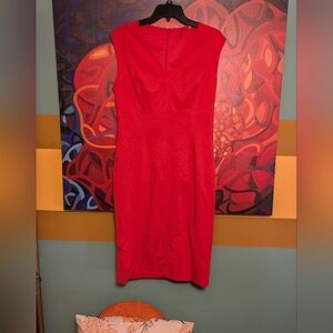 Tahari Orange Sheath Dress